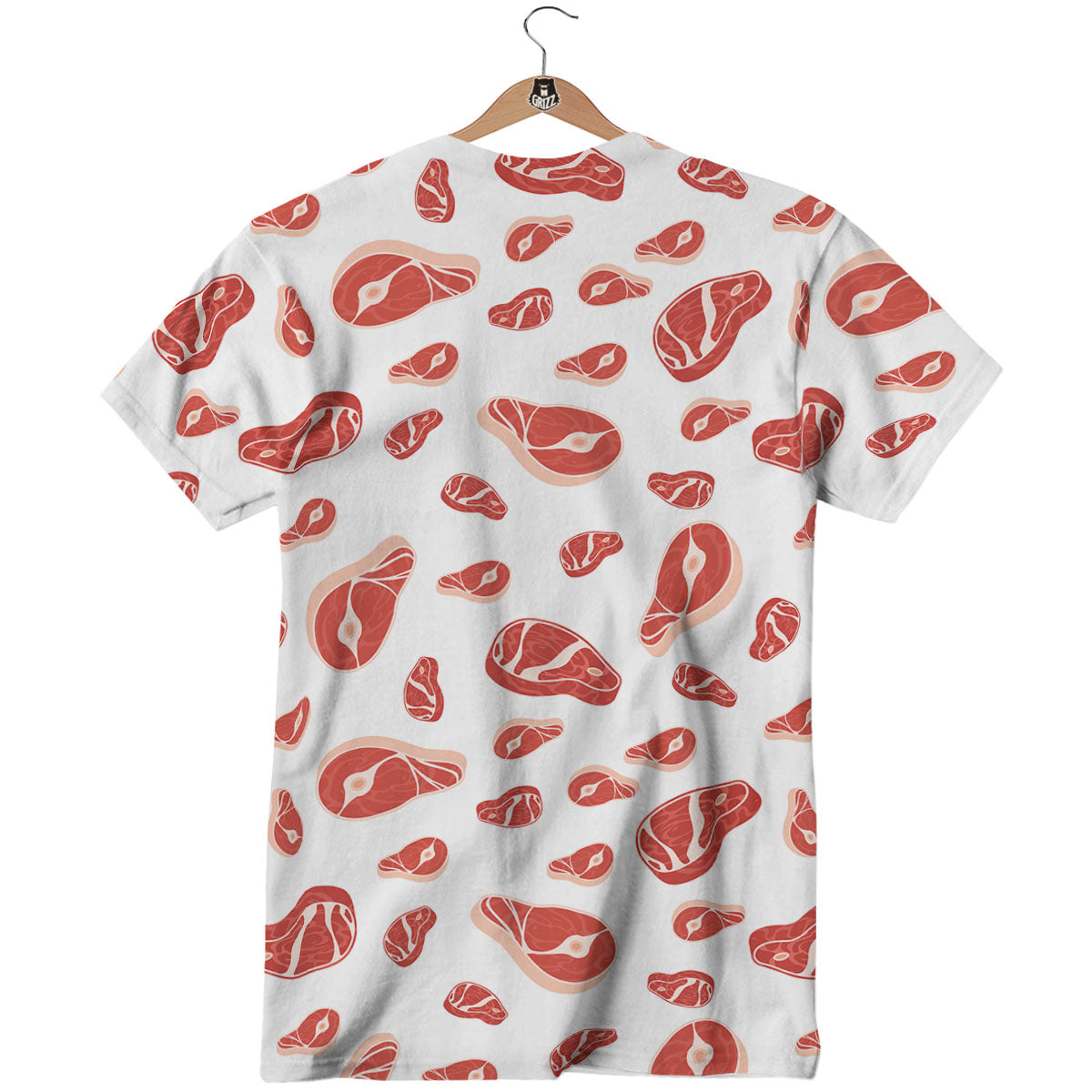 Meat Print Pattern T-Shirt-grizzshop