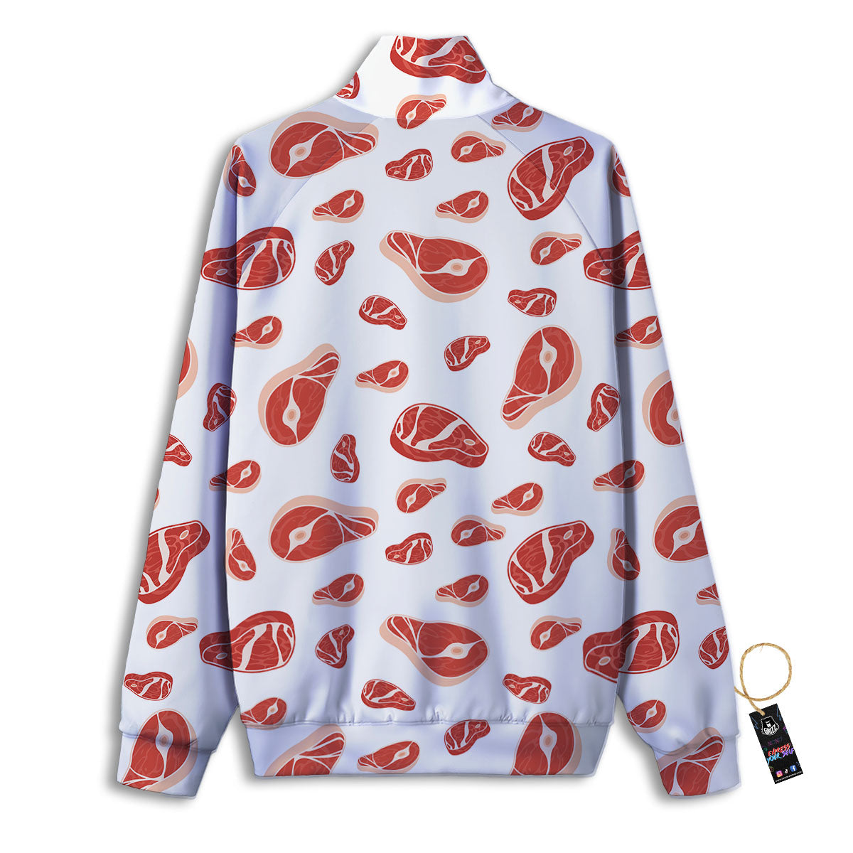 Meat Print Pattern Track Jacket-grizzshop