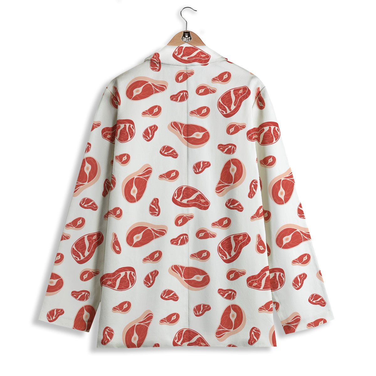 Meat Print Pattern Women's Blazer-grizzshop