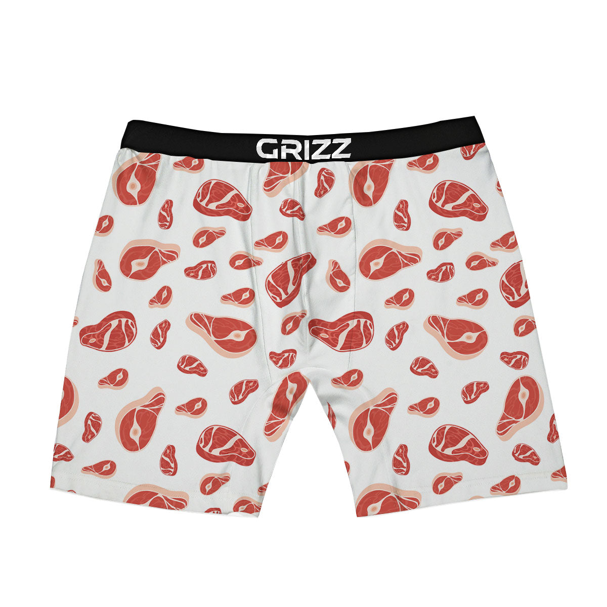 Meat Red Print Pattern Boxer Briefs-grizzshop