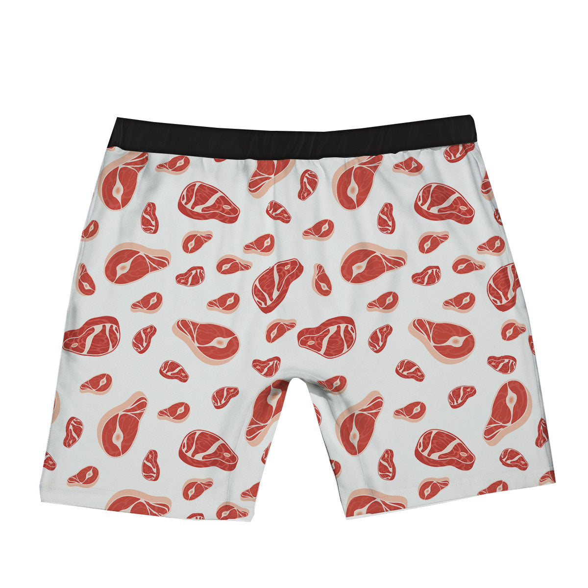 Meat Red Print Pattern Boxer Briefs-grizzshop