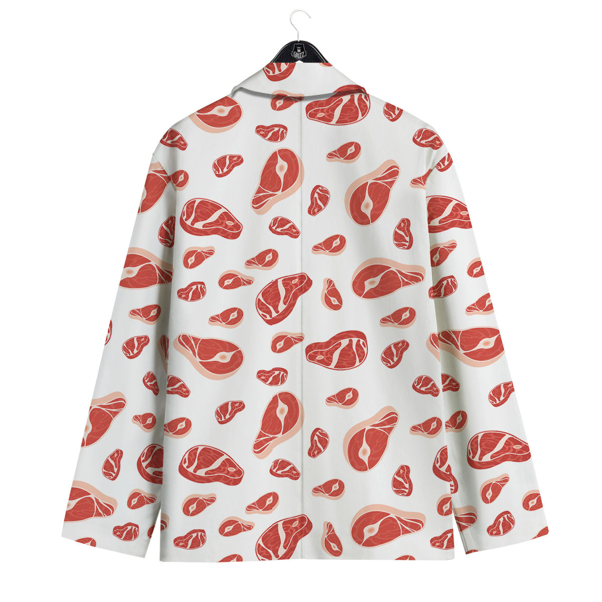 Meat Red Print Pattern Men's Sport Coat-grizzshop
