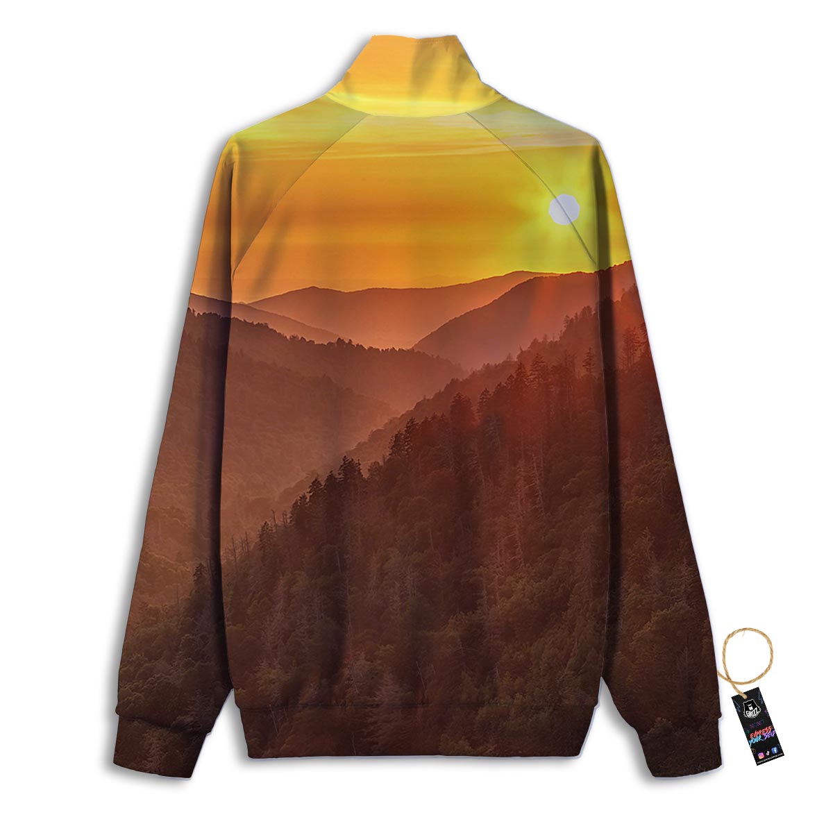 Meat Red Print Pattern Track Jacket-grizzshop