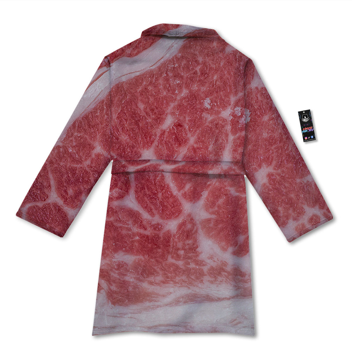 Meat Wagyu Beef Print Bathrobe-grizzshop