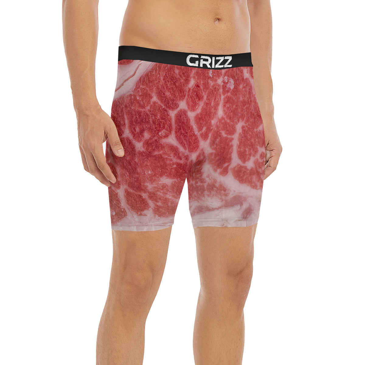 Meat Wagyu Beef Print Boxer Briefs-grizzshop