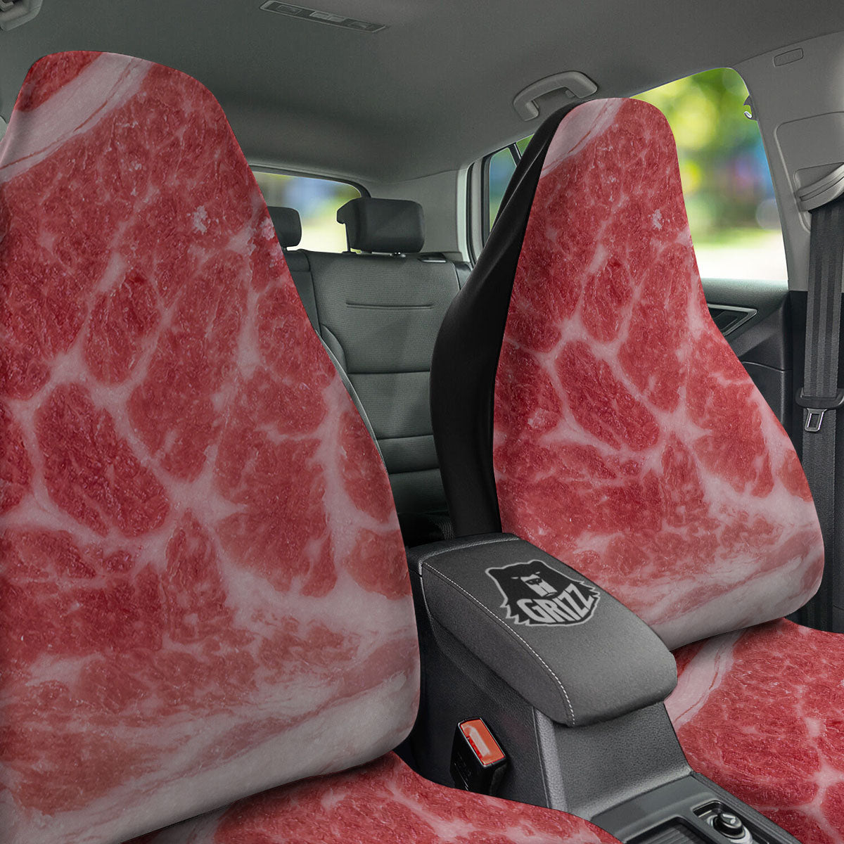 Meat Wagyu Beef Print Car Seat Covers-grizzshop
