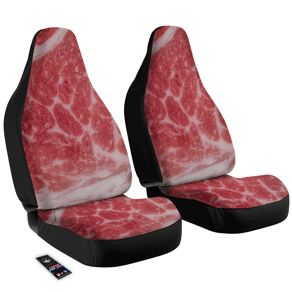 Meat Wagyu Beef Print Car Seat Covers-grizzshop