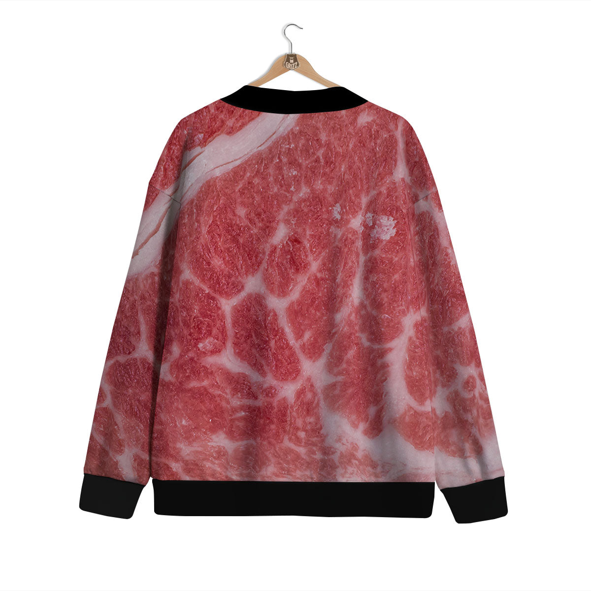 Meat Wagyu Beef Print Cardigan-grizzshop
