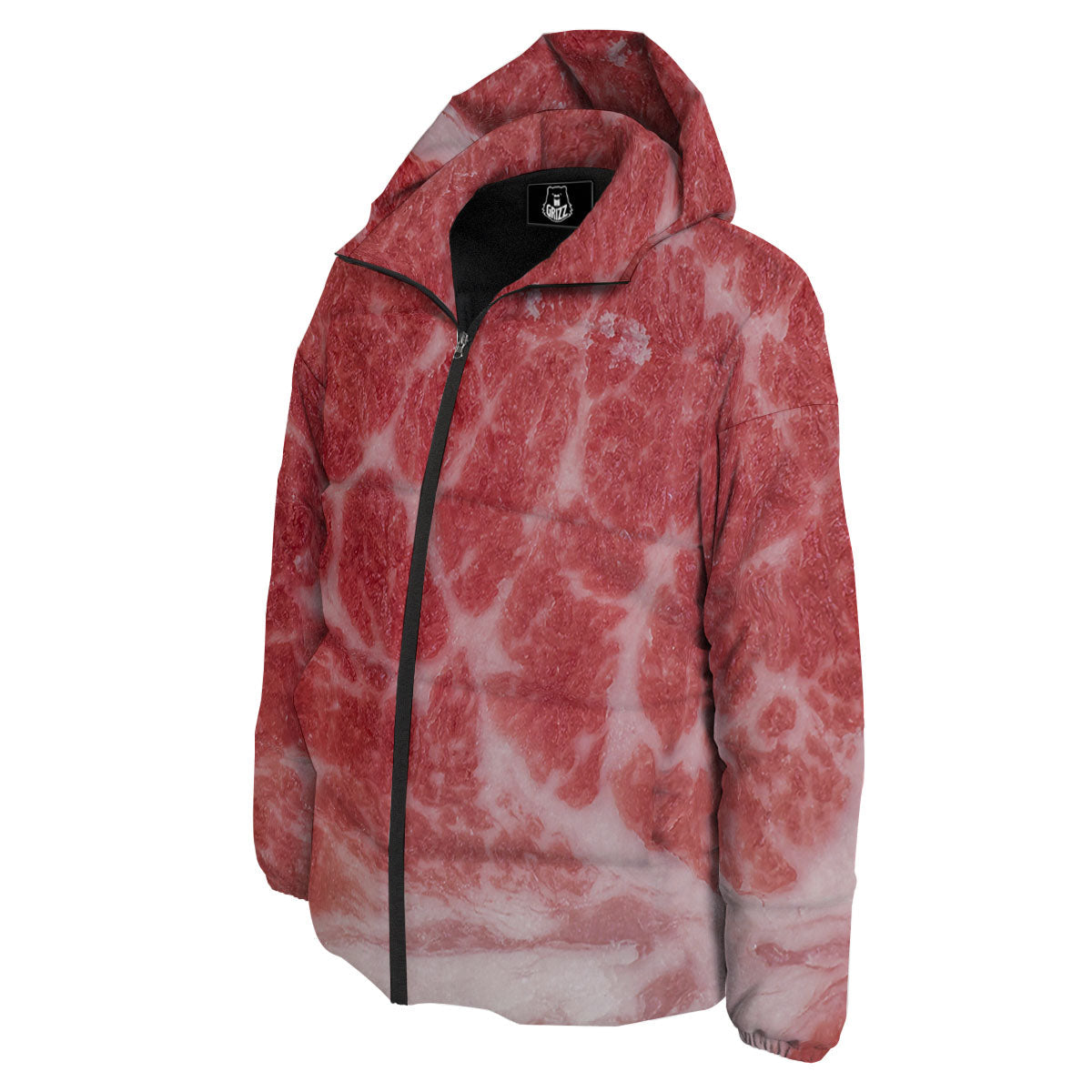 Meat Wagyu Beef Print Down Jacket-grizzshop