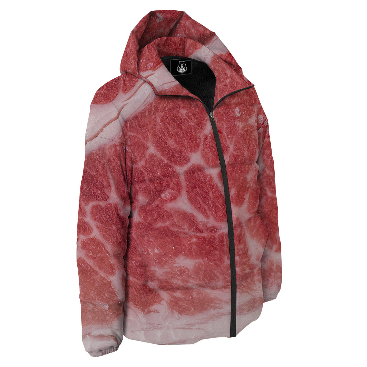 Meat Wagyu Beef Print Down Jacket-grizzshop