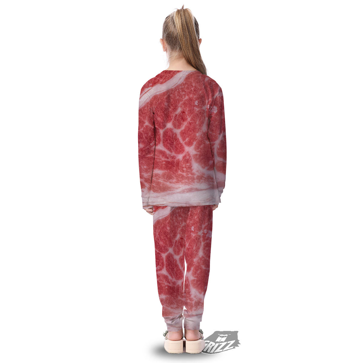 Meat Wagyu Beef Print Kid's Pajamas-grizzshop