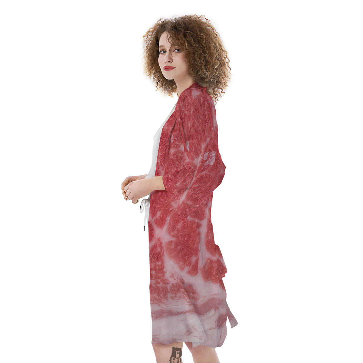 Meat Wagyu Beef Print Kimono-grizzshop