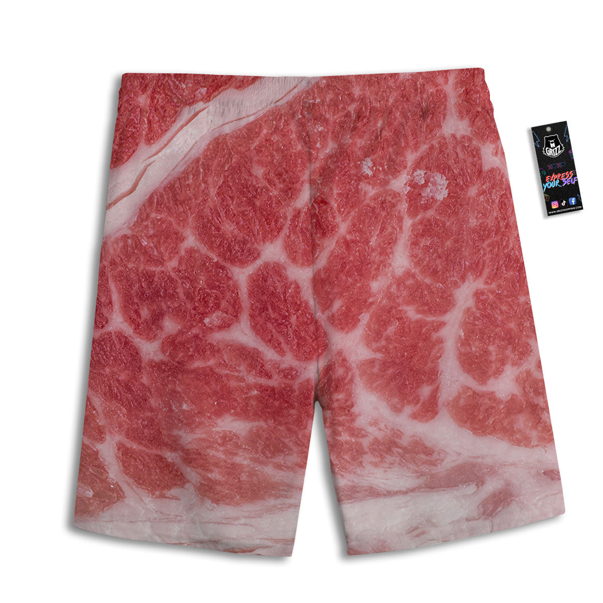 Meat Wagyu Beef Print Men's Athletic Shorts