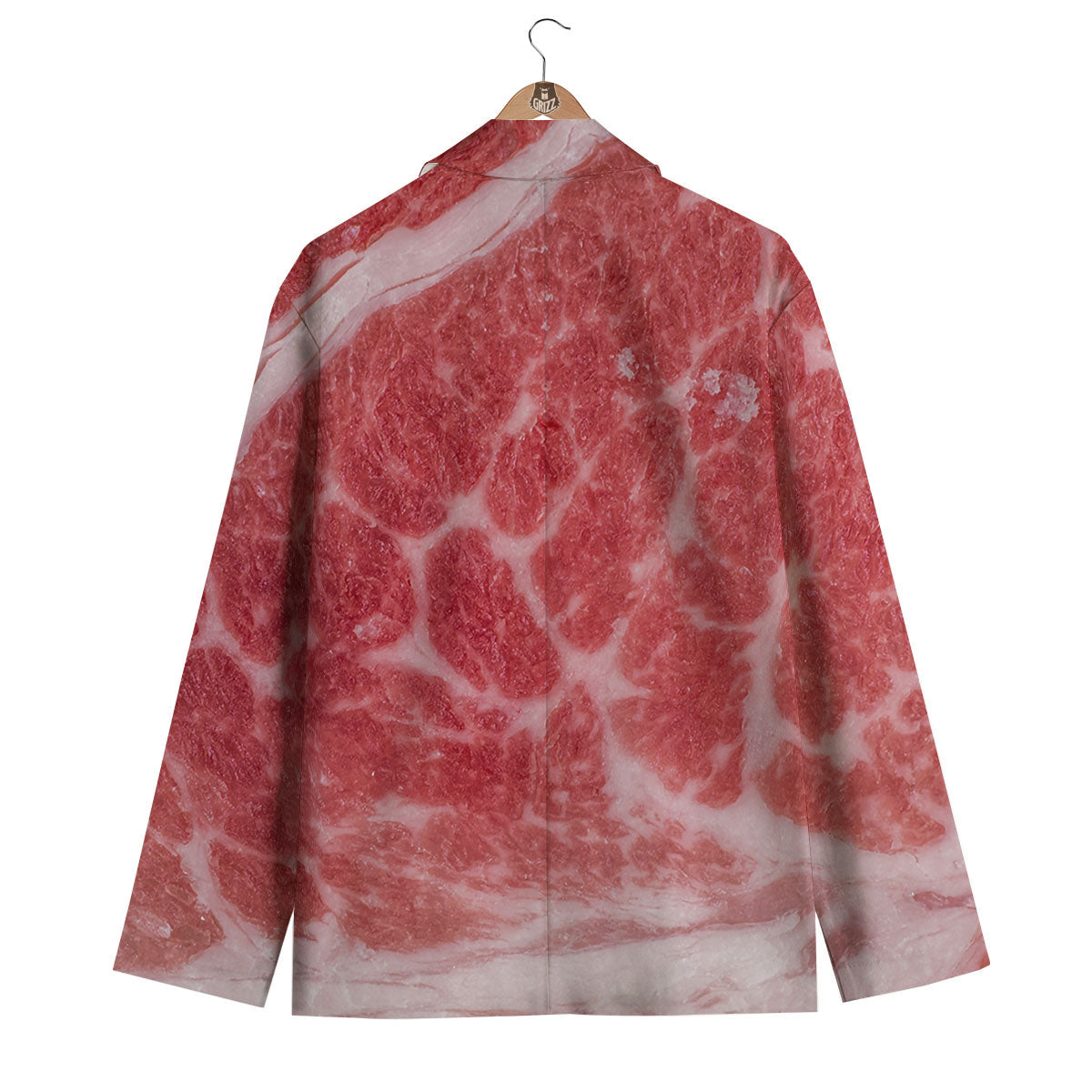 Meat Wagyu Beef Print Men's Blazer-grizzshop