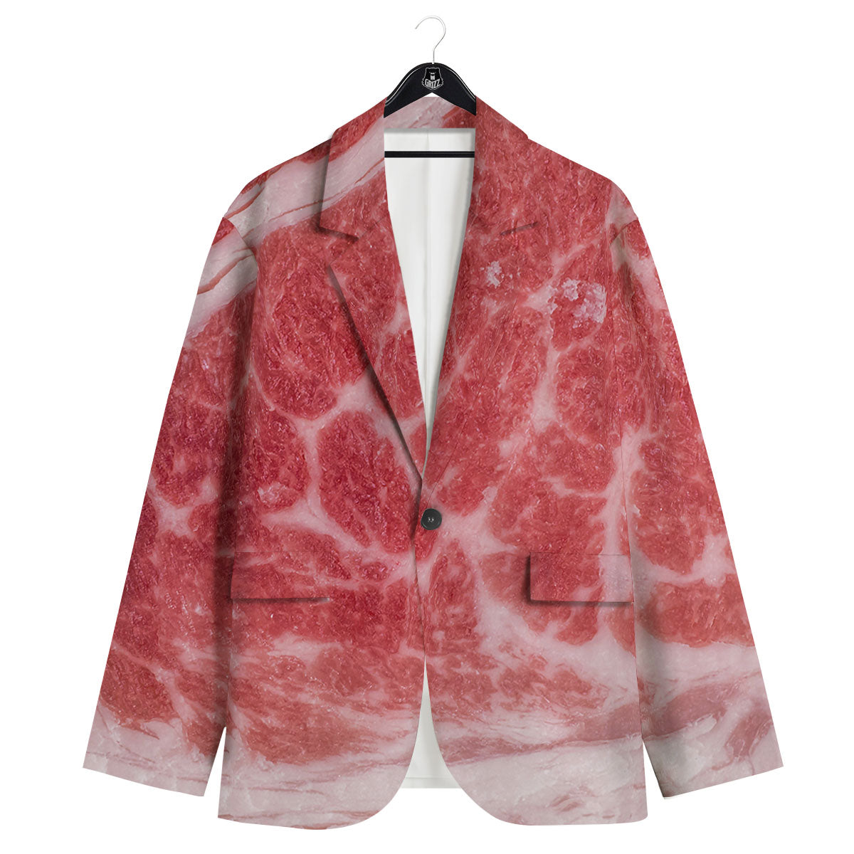 Meat Wagyu Beef Print Men's Sport Coat-grizzshop