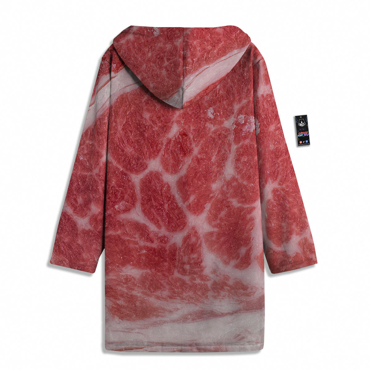 Meat Wagyu Beef Print Men's Windbreaker Jacket-grizzshop