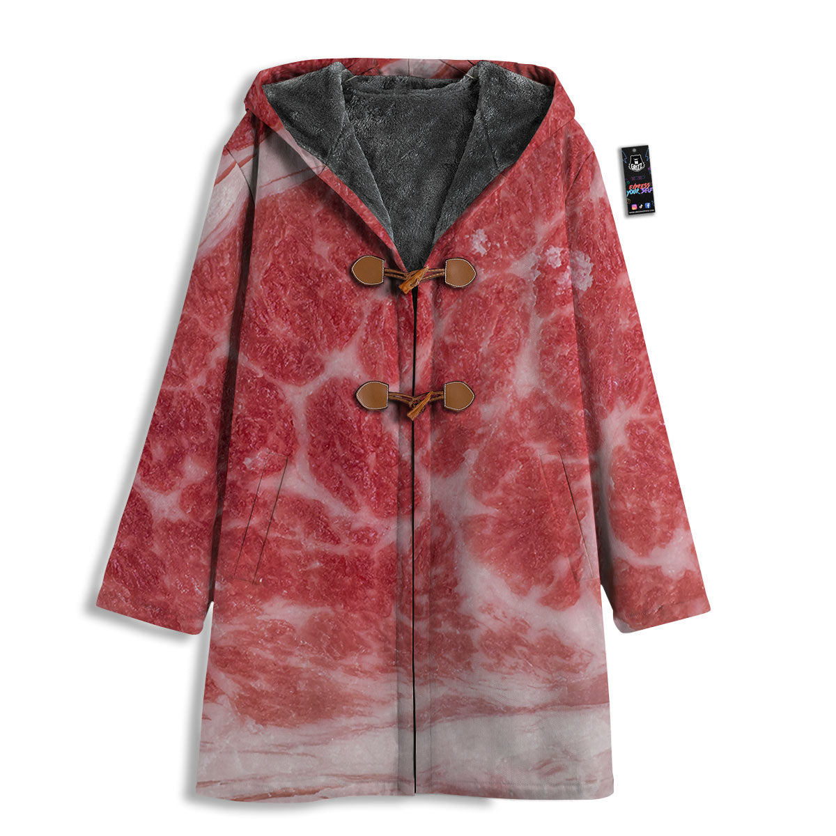 Meat Wagyu Beef Print Men's Windbreaker Jacket-grizzshop