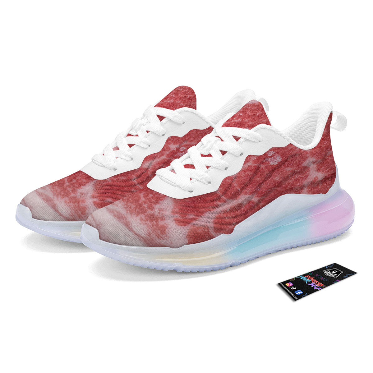 Meat Wagyu Beef Print Running Sneakers-grizzshop