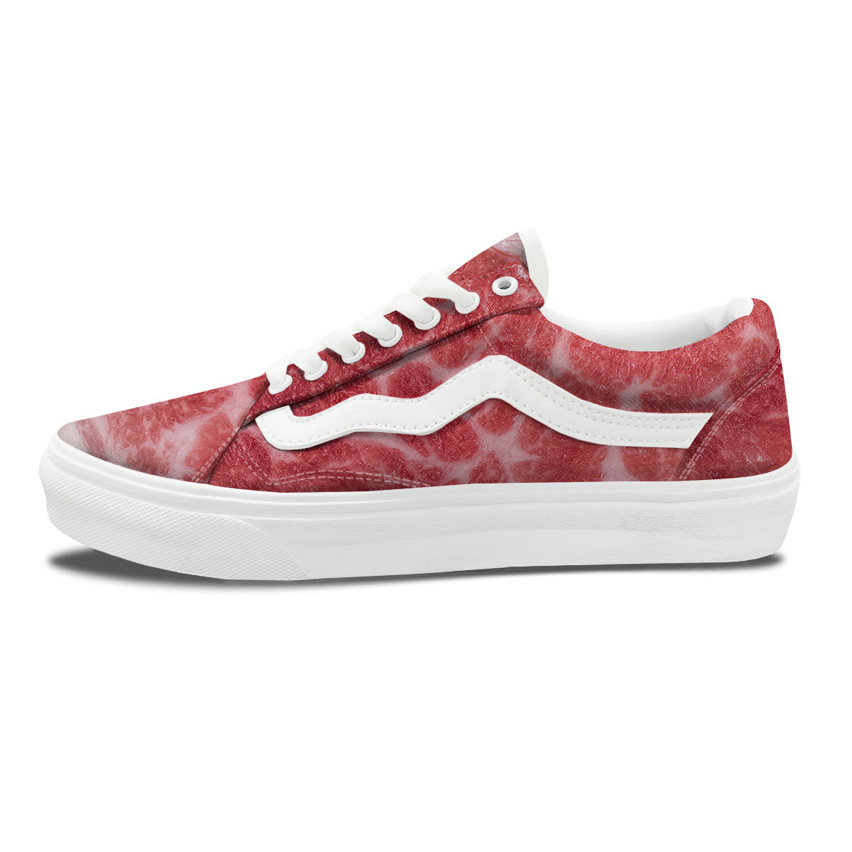 Meat Wagyu Beef Print Skate Shoes-grizzshop
