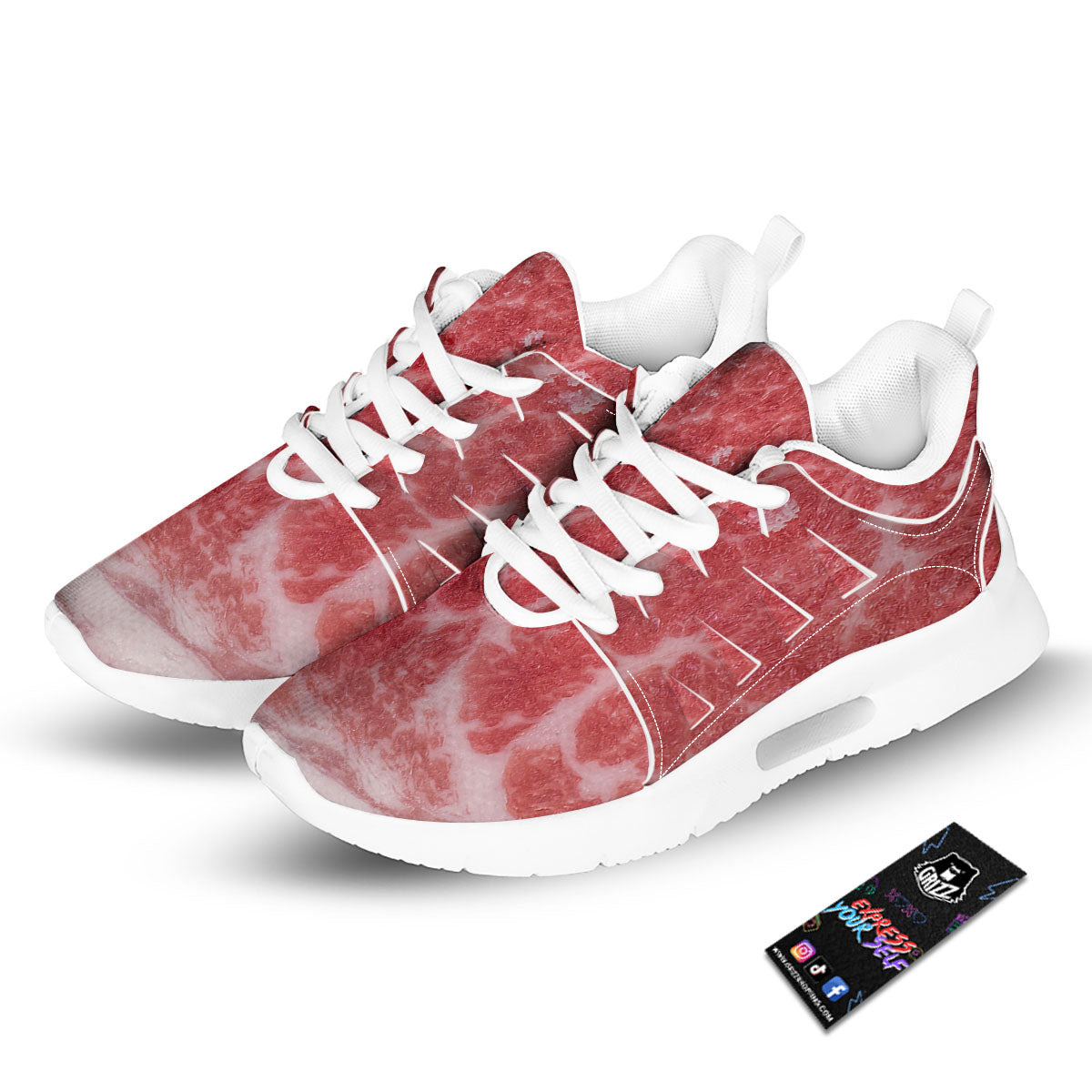 Meat Wagyu Beef Print Tennis Shoes-grizzshop
