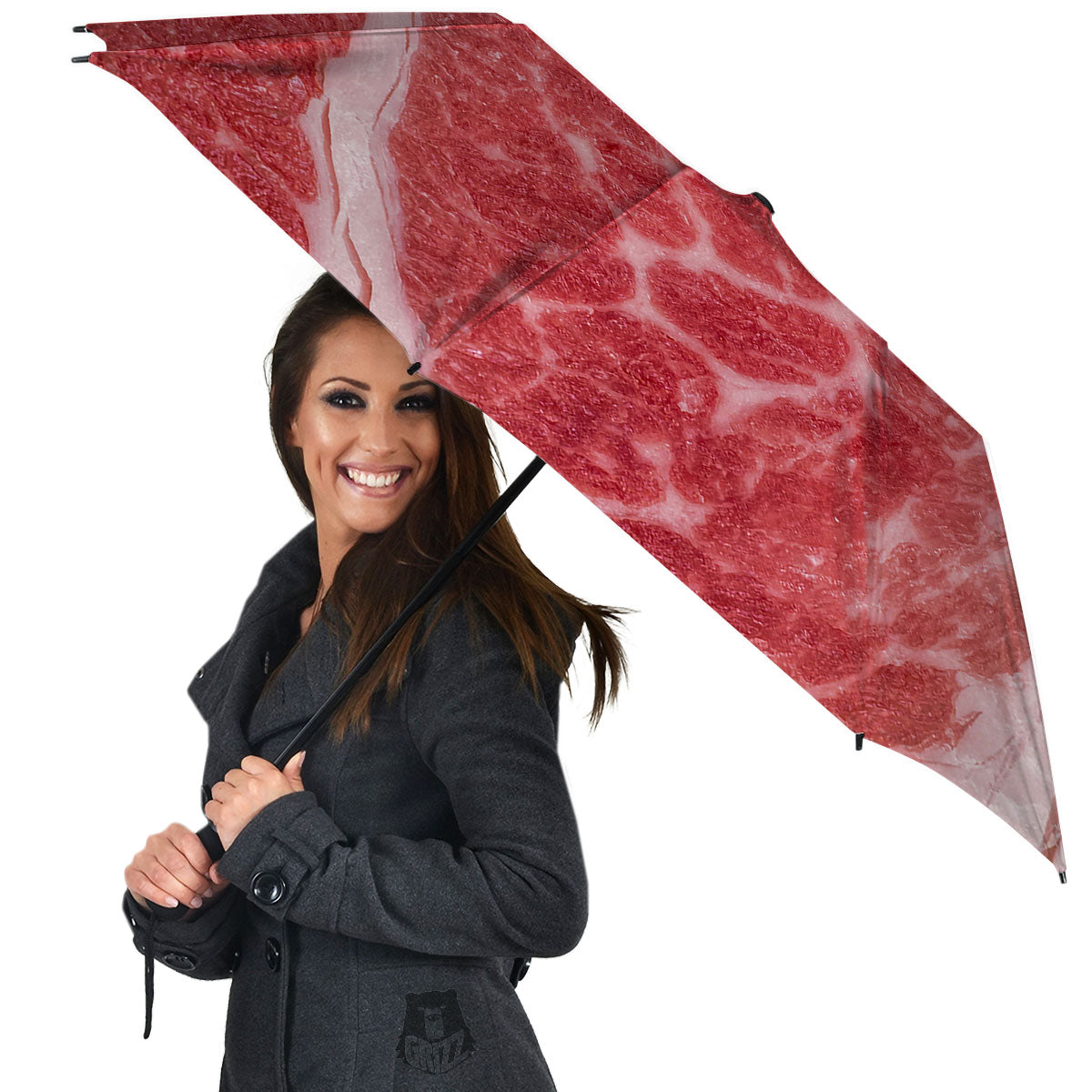 Meat Wagyu Beef Print Umbrella-grizzshop