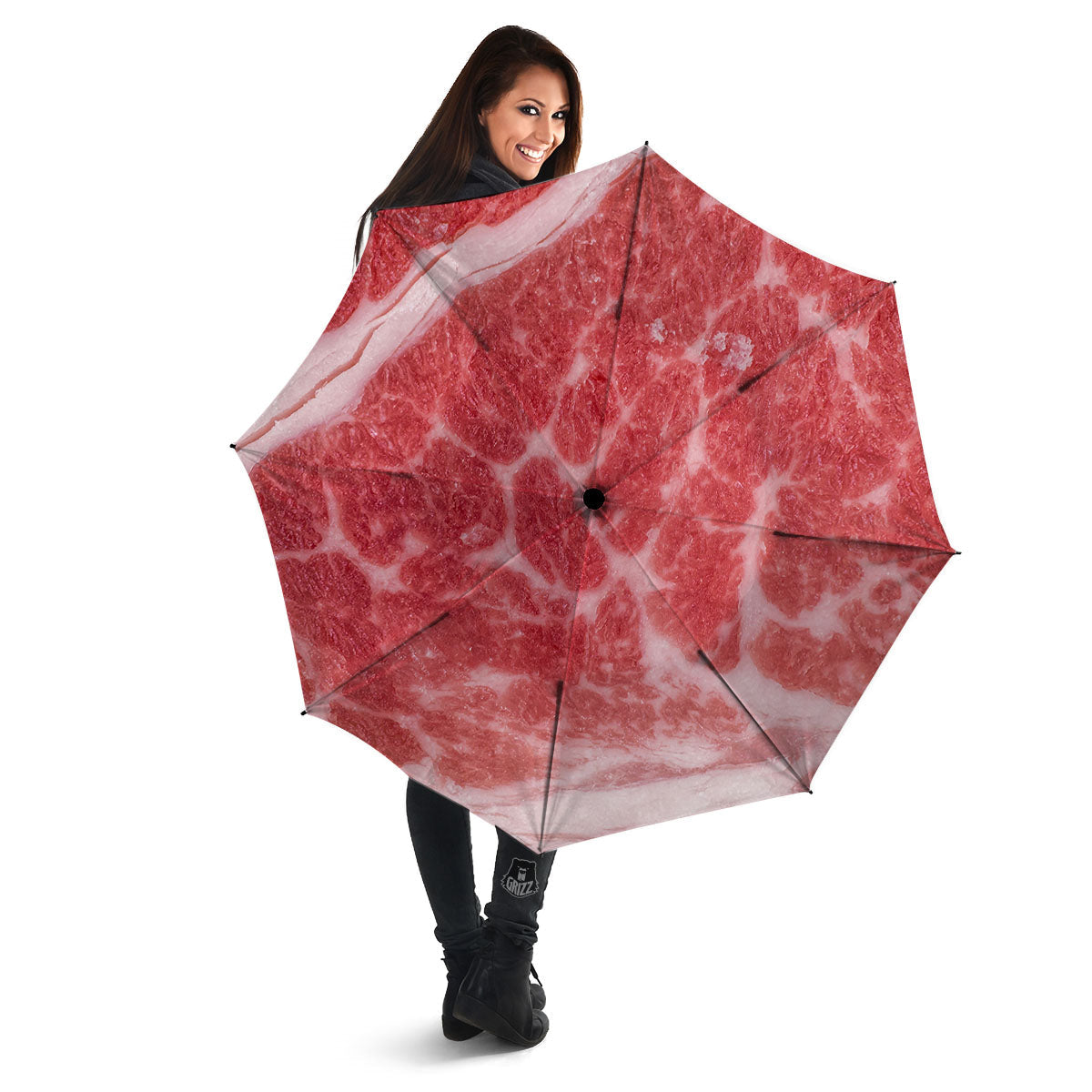 Meat Wagyu Beef Print Umbrella-grizzshop