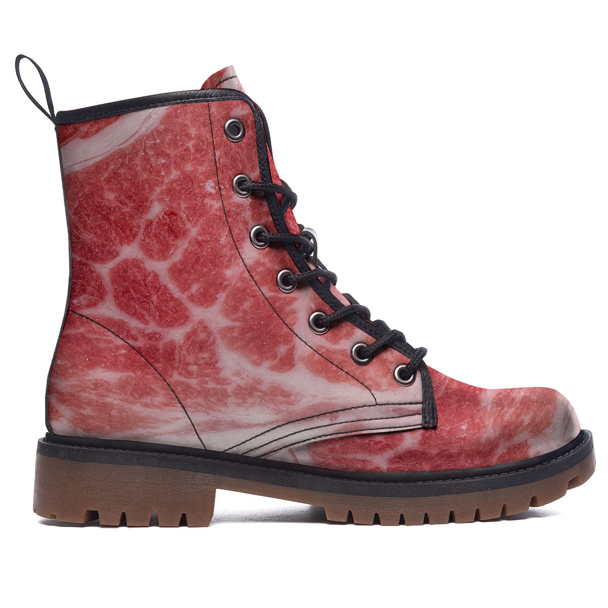 Meat Wagyu Beef Print Work Boots-grizzshop