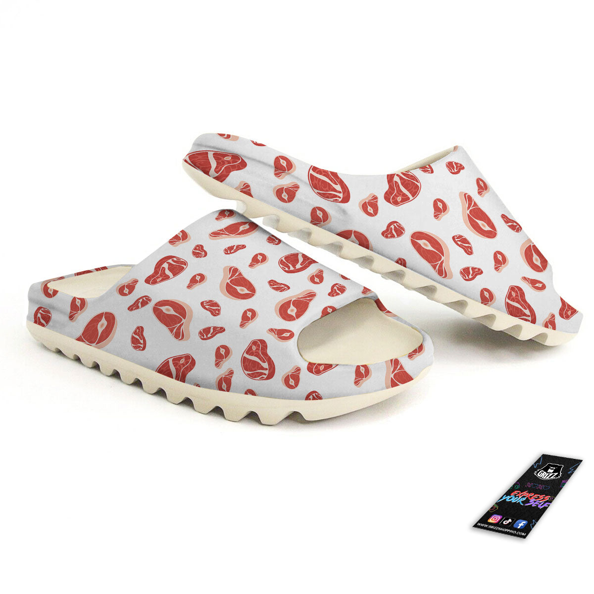 Meat Print Pattern Sandals-grizzshop