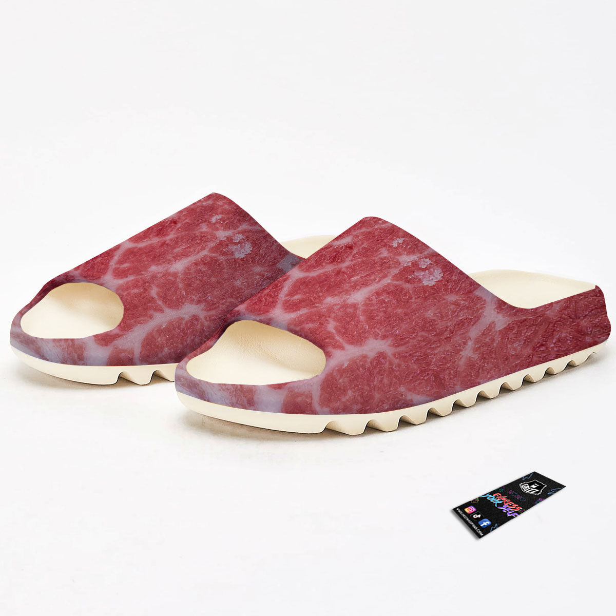 Meat Wagyu Beef Print Sandals-grizzshop