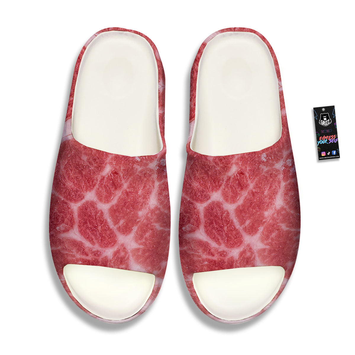 Meat Wagyu Beef Print Sandals-grizzshop