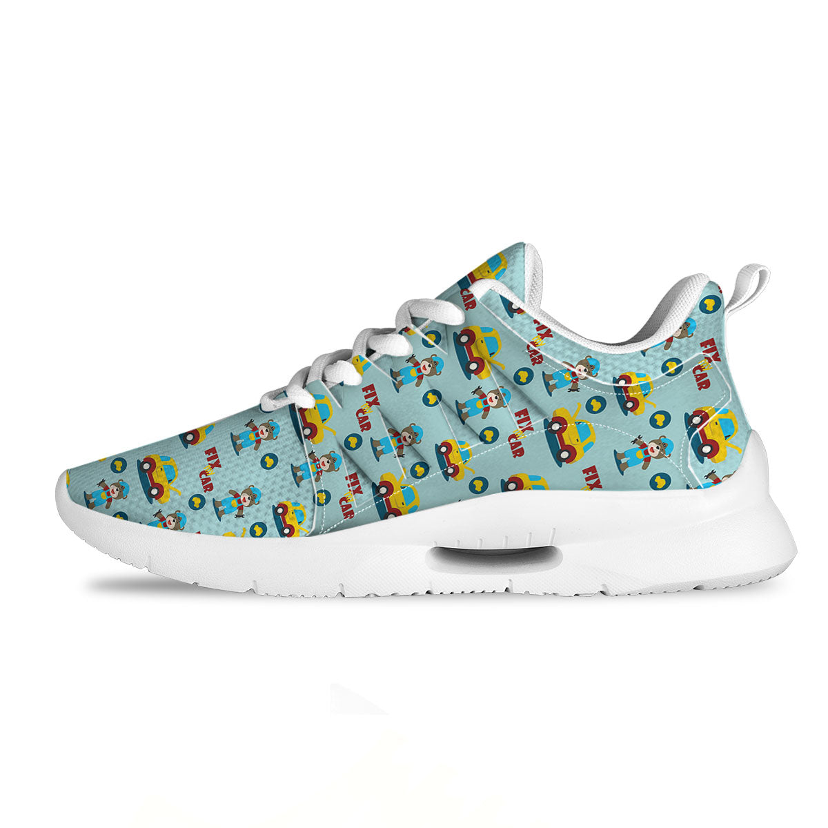 Mechanic Cartoon Print Pattern Tennis Shoes-grizzshop