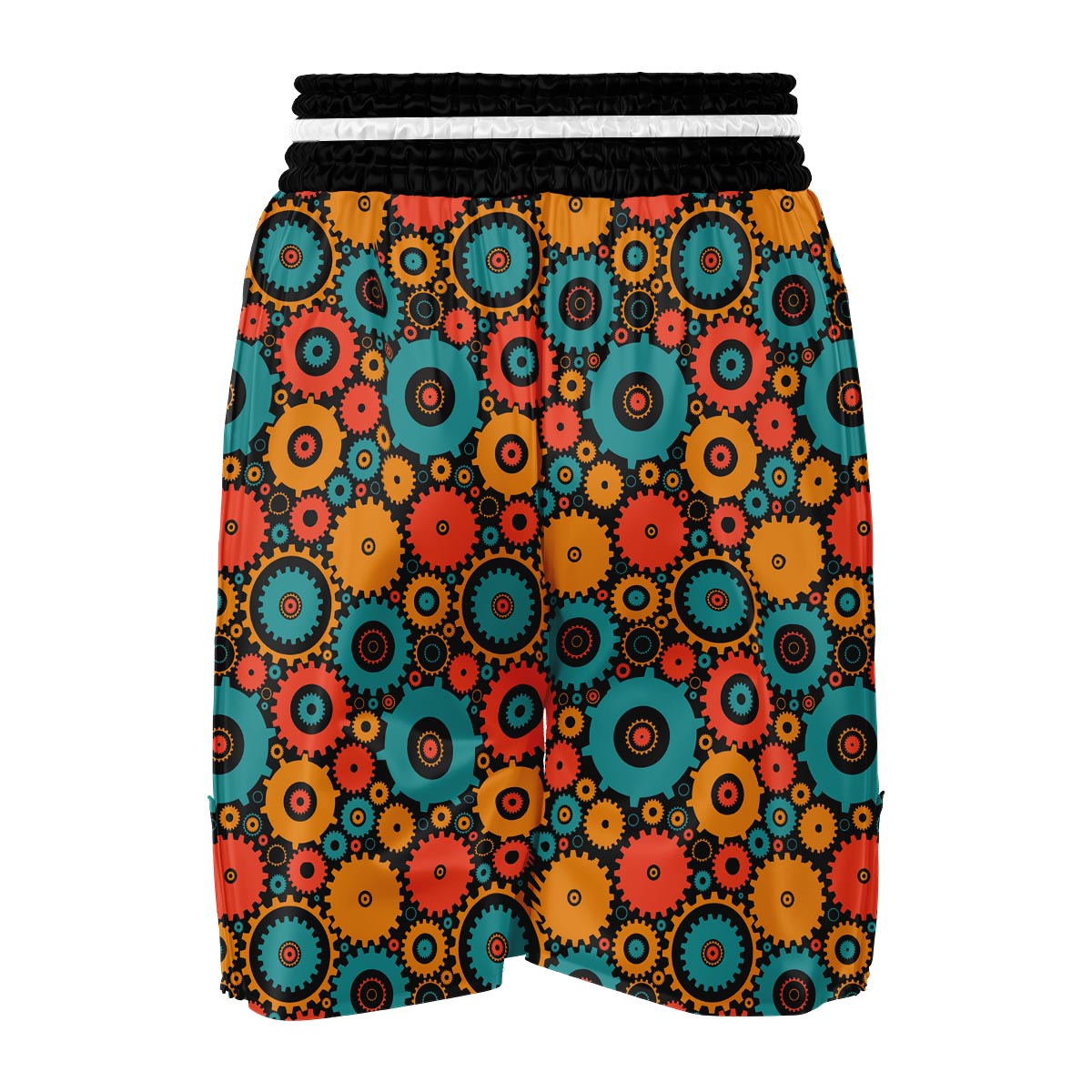 Mechanic Colorful Pattern Print Boxing Shorts-grizzshop