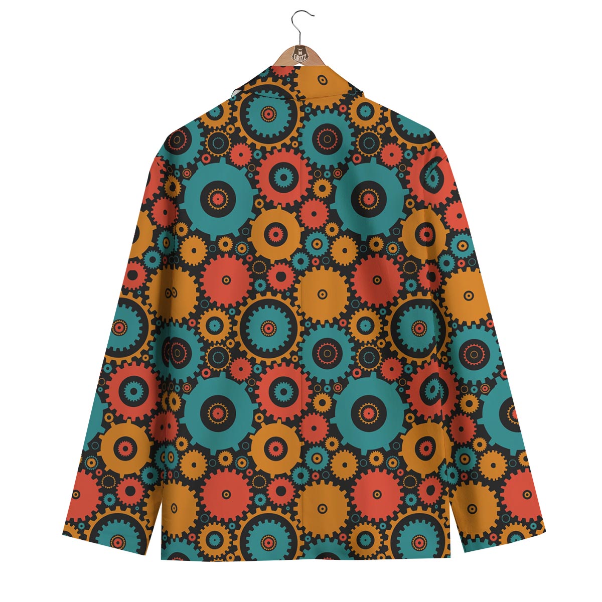 Mechanic Colorful Pattern Print Men's Blazer-grizzshop