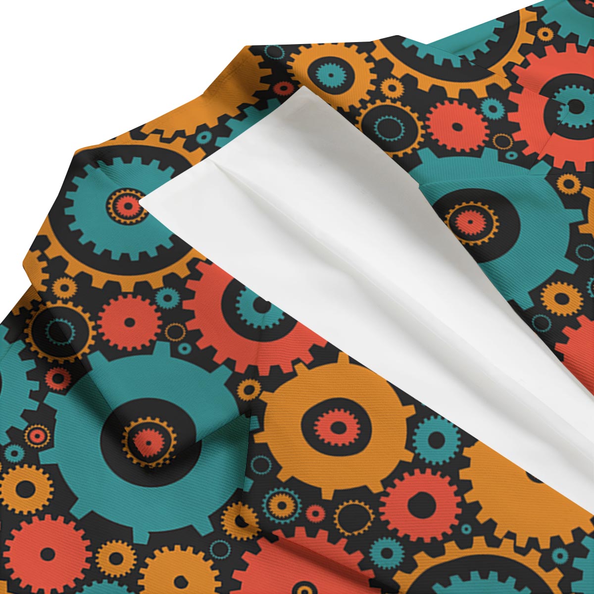 Mechanic Colorful Pattern Print Men's Blazer-grizzshop