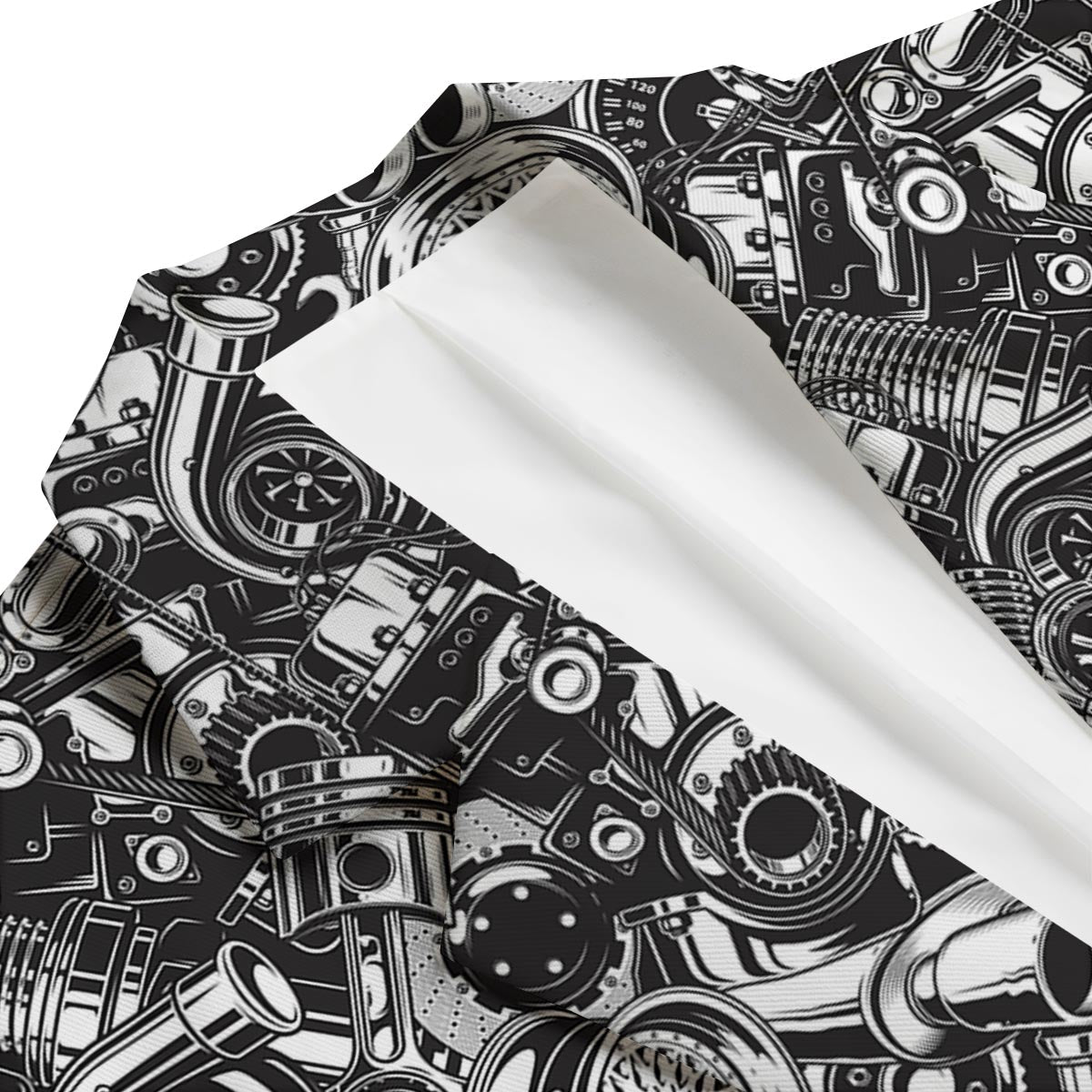 Mechanic Pattern Print Men's Blazer-grizzshop