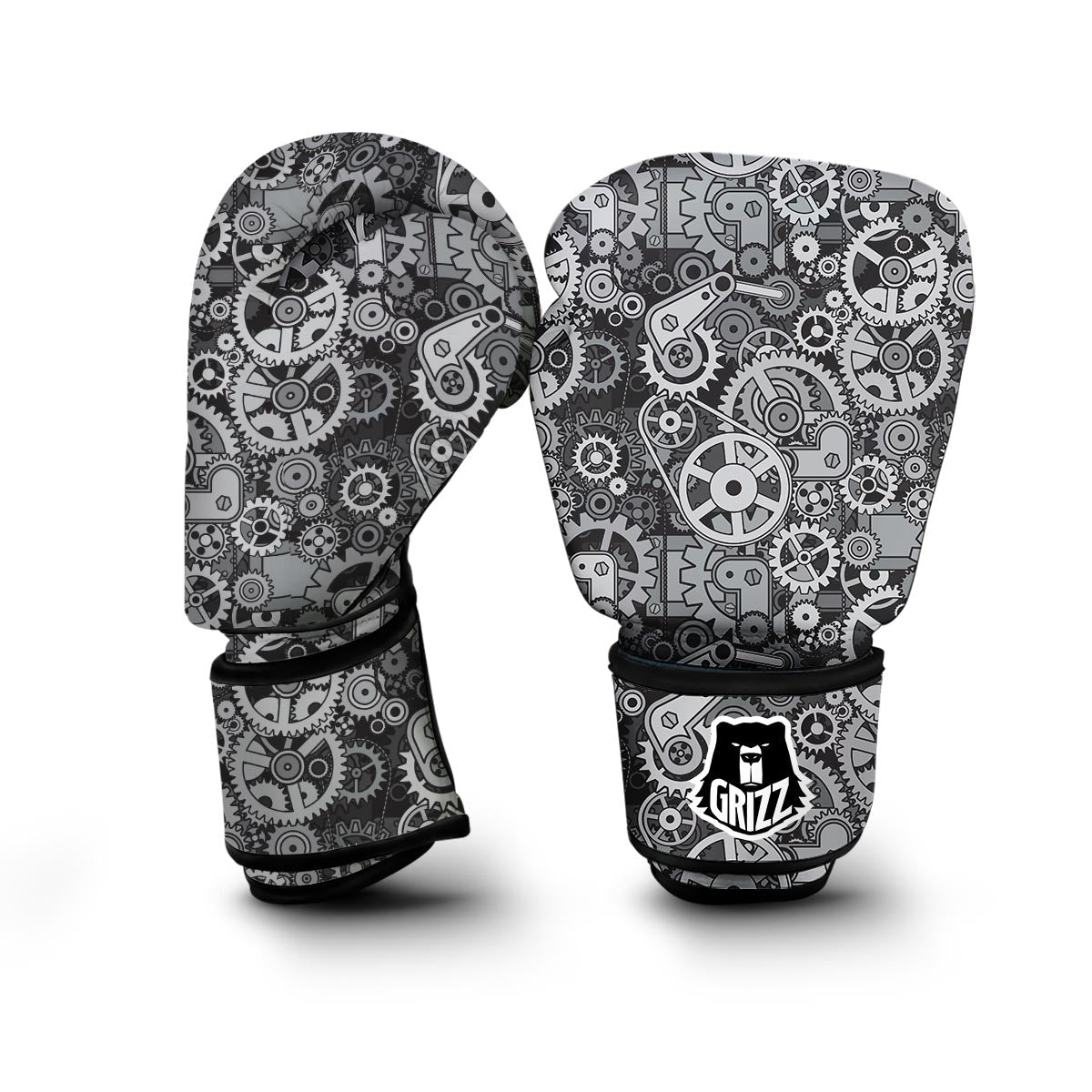 Mechanic Print Pattern Boxing Gloves-grizzshop