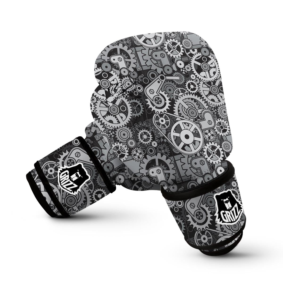 Mechanic Print Pattern Boxing Gloves-grizzshop