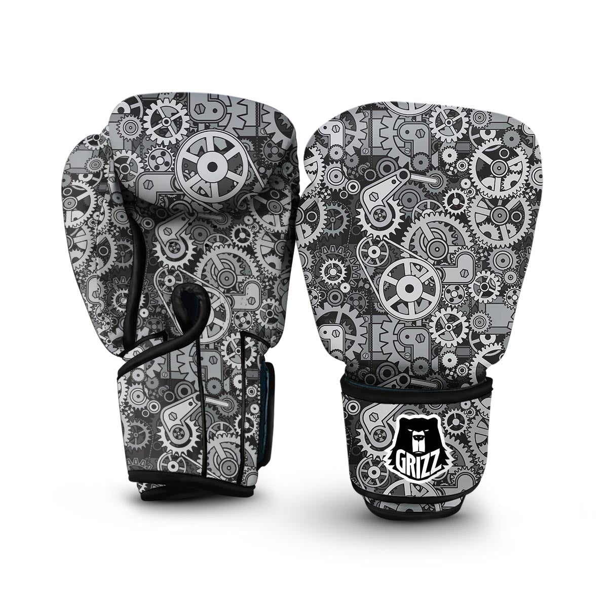 Mechanic Print Pattern Boxing Gloves-grizzshop