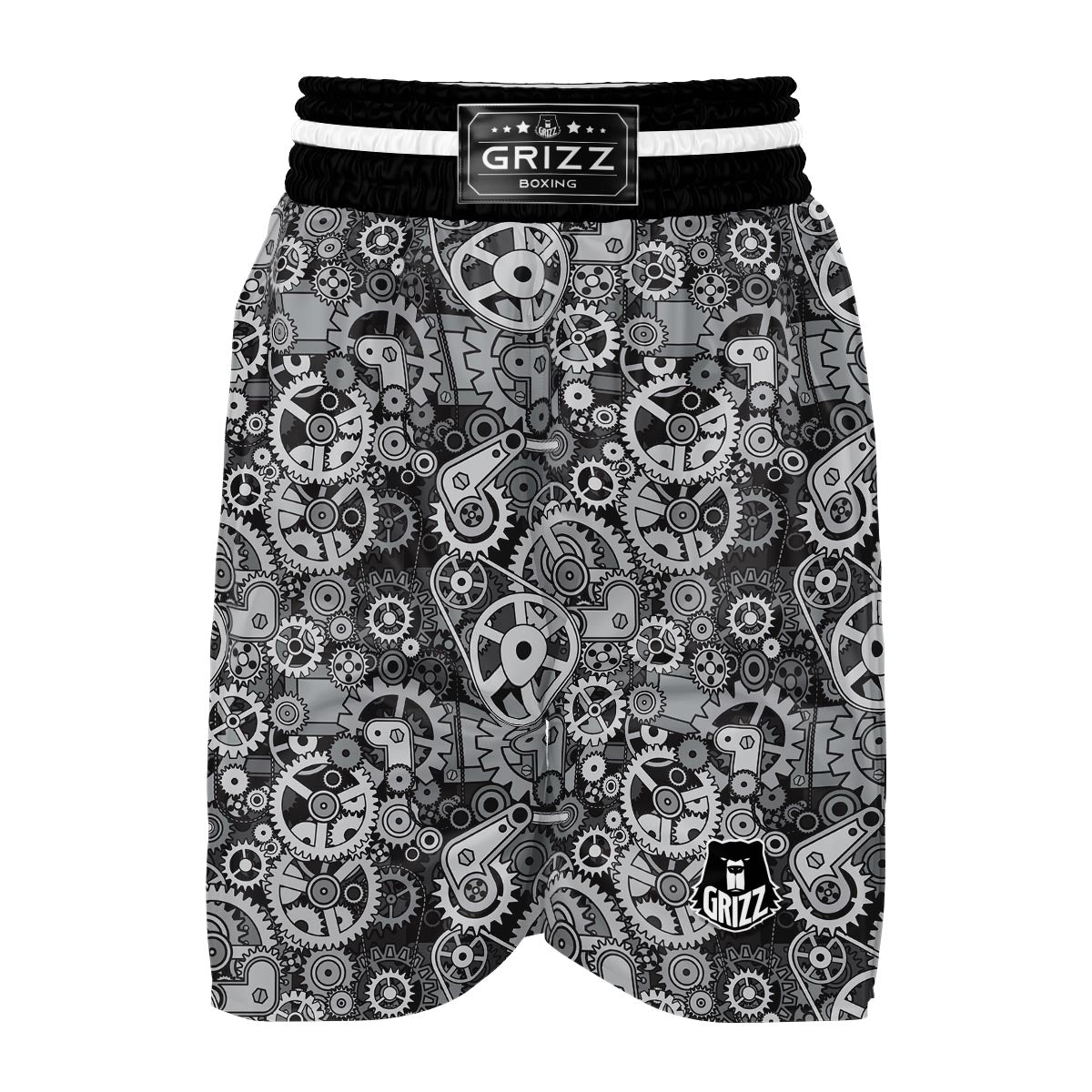Mechanic Print Pattern Boxing Shorts-grizzshop