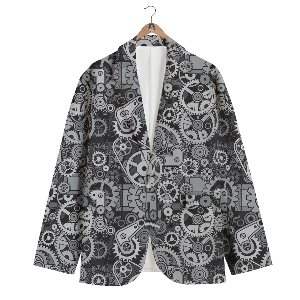 Mechanic Print Pattern Men's Blazer-grizzshop