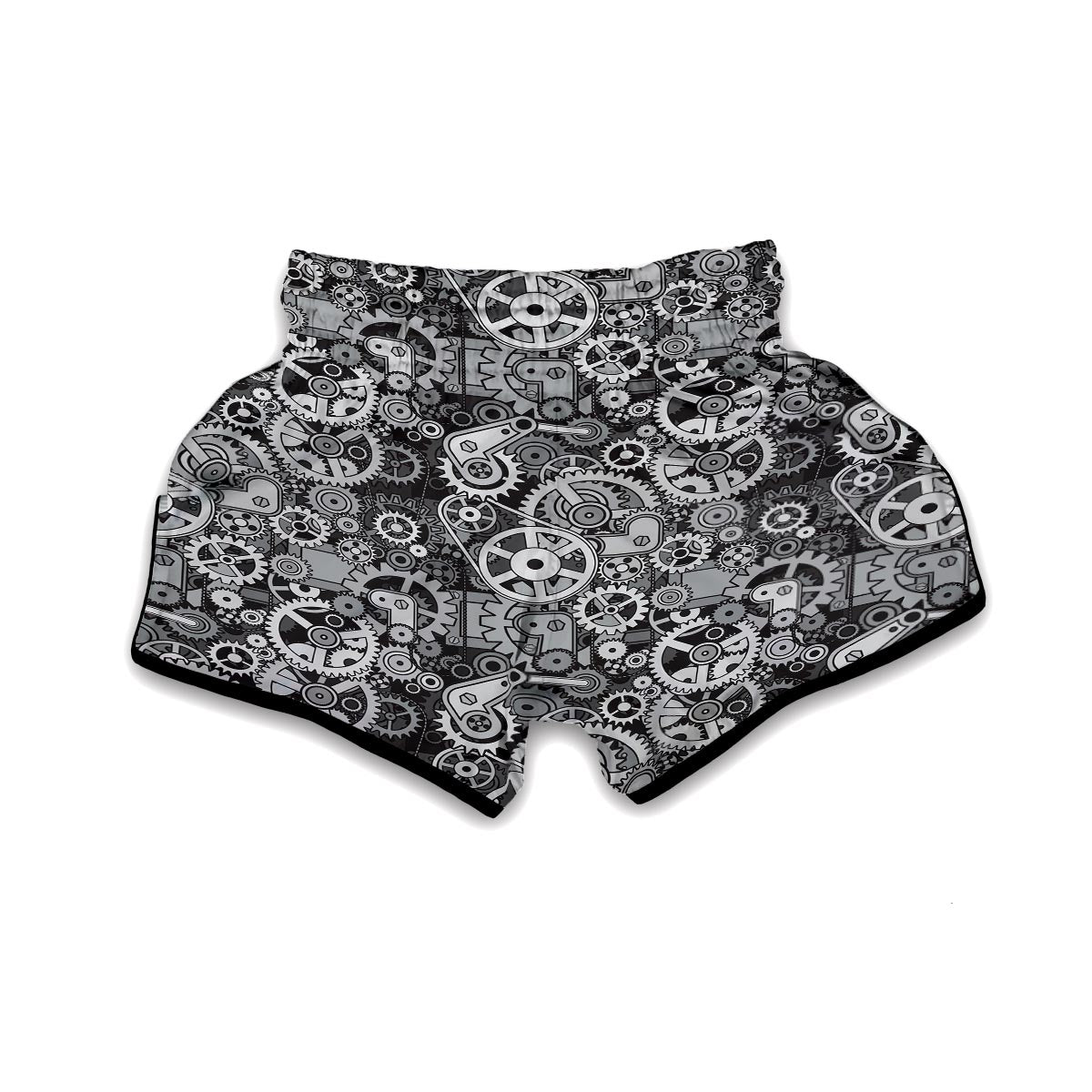 Mechanic Print Pattern Muay Thai Boxing Shorts-grizzshop