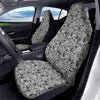 Mechanic White And Black Print Pattern Car Seat Covers-grizzshop