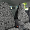 Mechanic White And Black Print Pattern Car Seat Covers-grizzshop