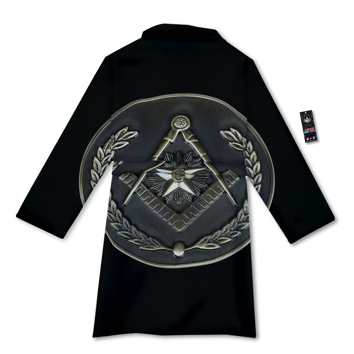 Medal Freemasonry Print Bathrobe-grizzshop
