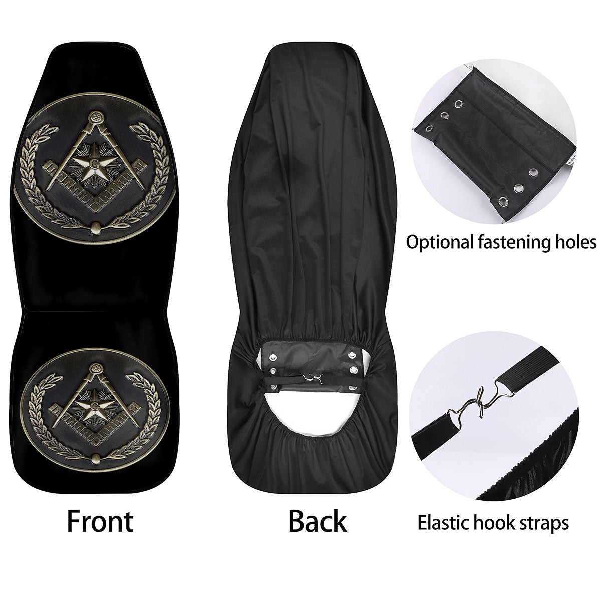 Medal Freemasonry Print Car Seat Covers-grizzshop