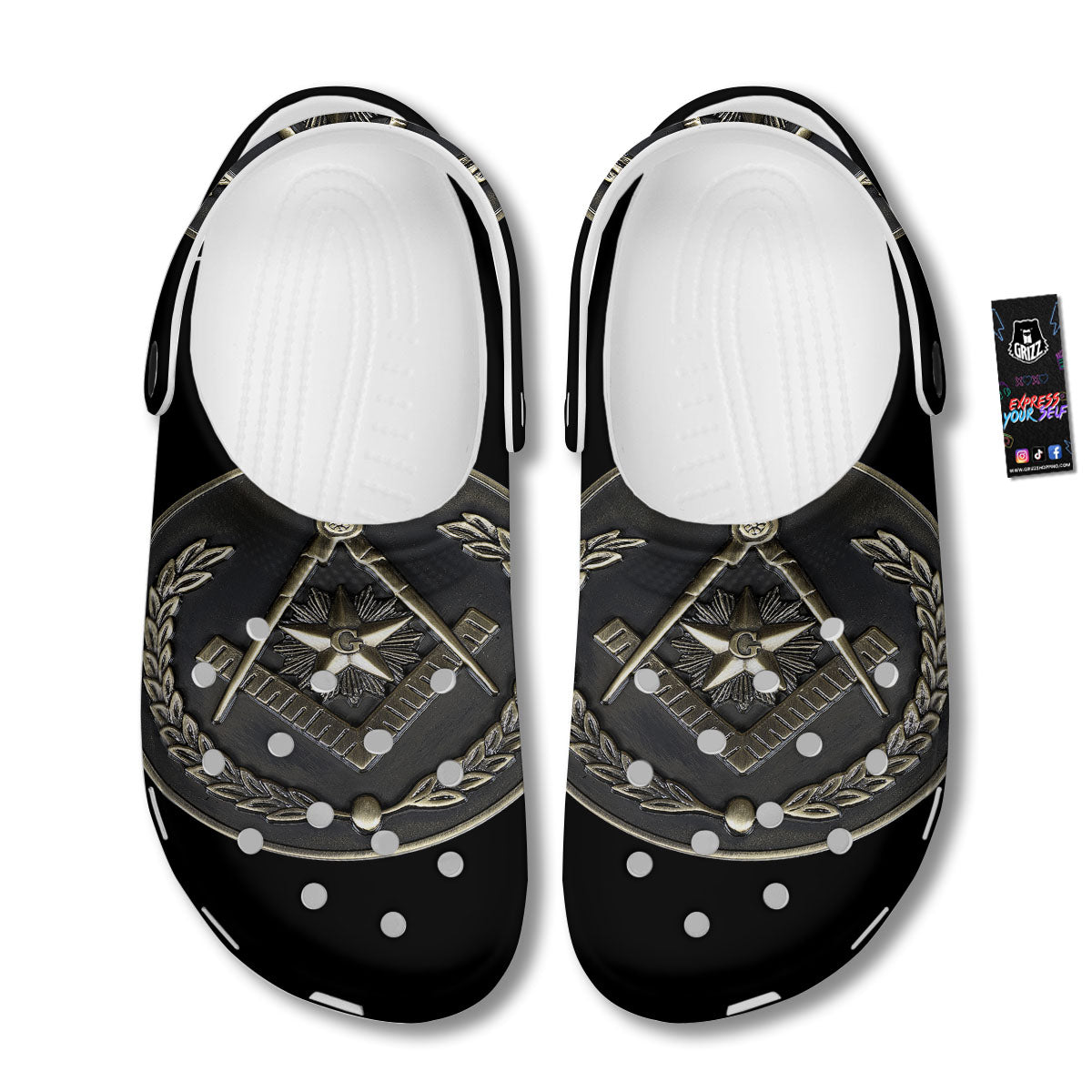 Medal Freemasonry Print Clog-grizzshop