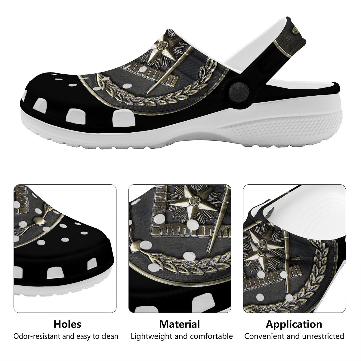 Medal Freemasonry Print Clog-grizzshop