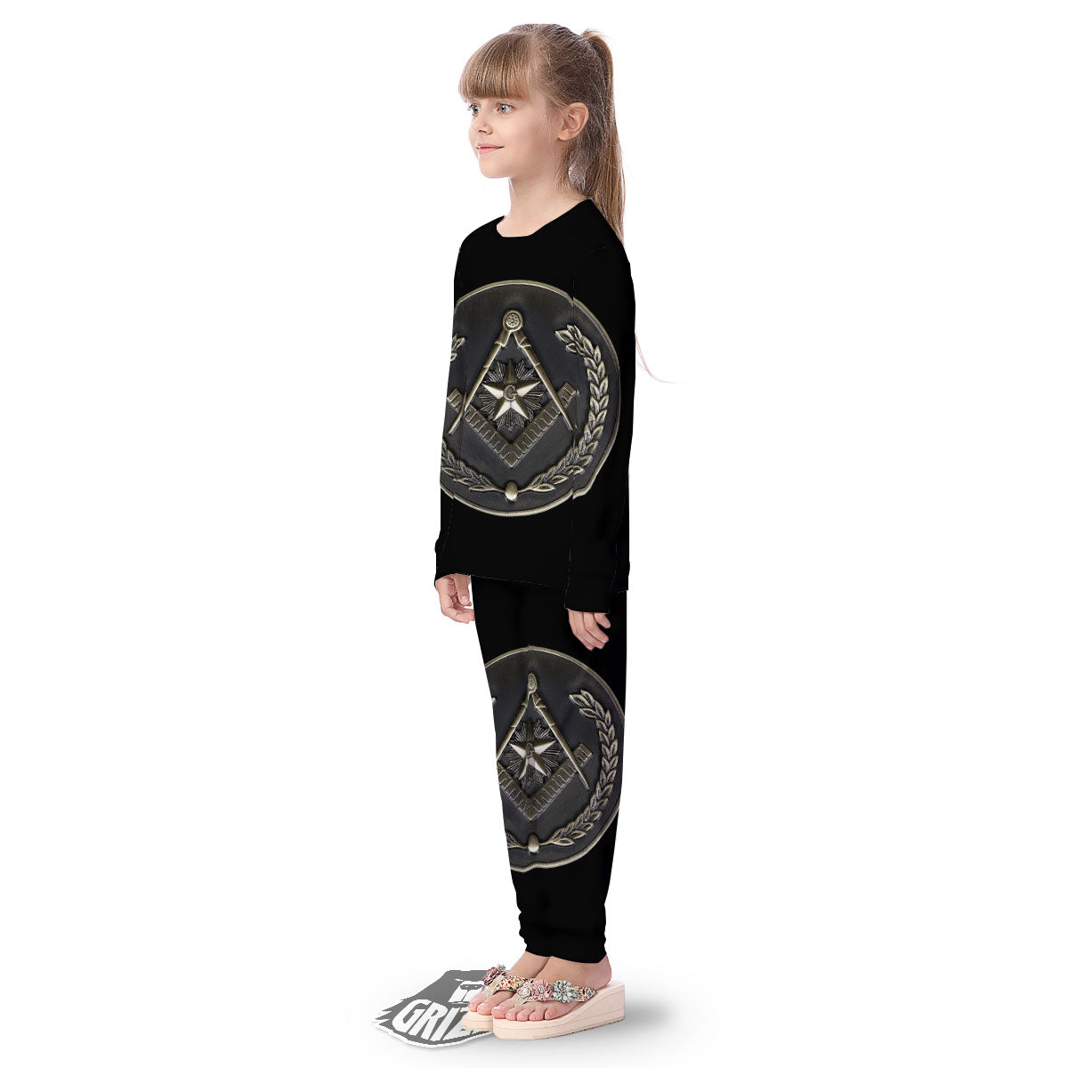 Medal Freemasonry Print Kid's Pajamas-grizzshop
