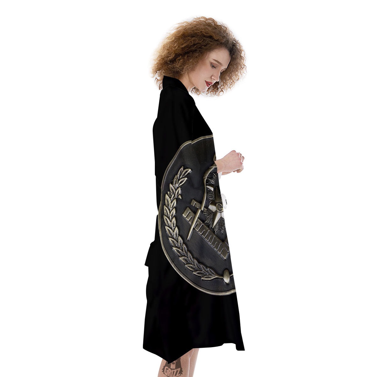 Medal Freemasonry Print Kimono-grizzshop