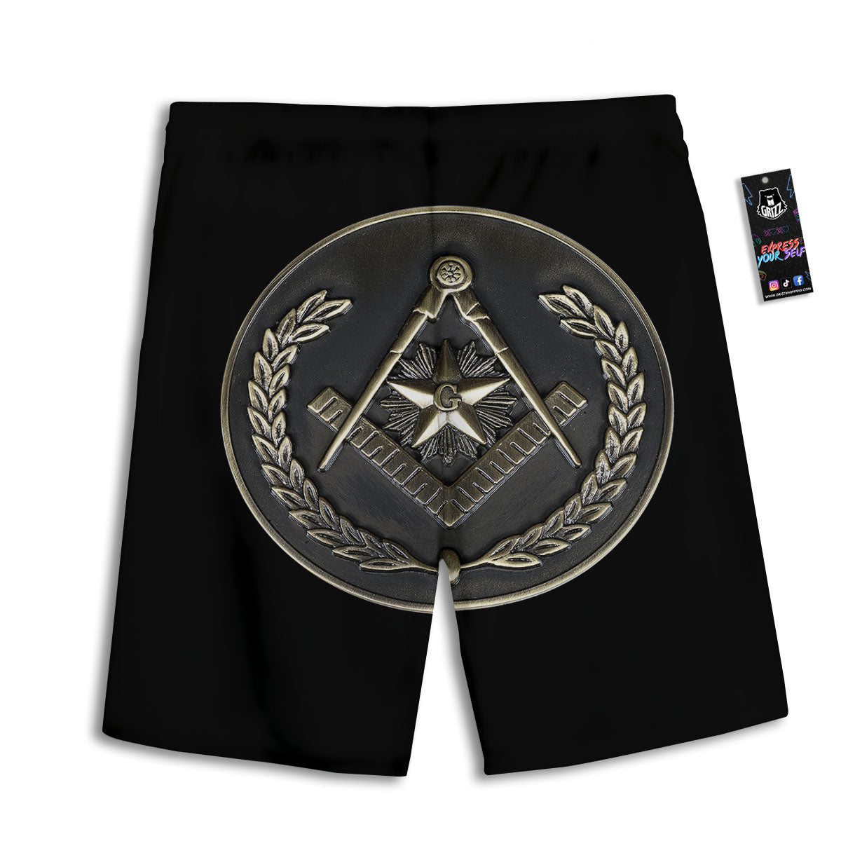 Paisley Indian Rose Print Pattern Men's Athletic Shorts